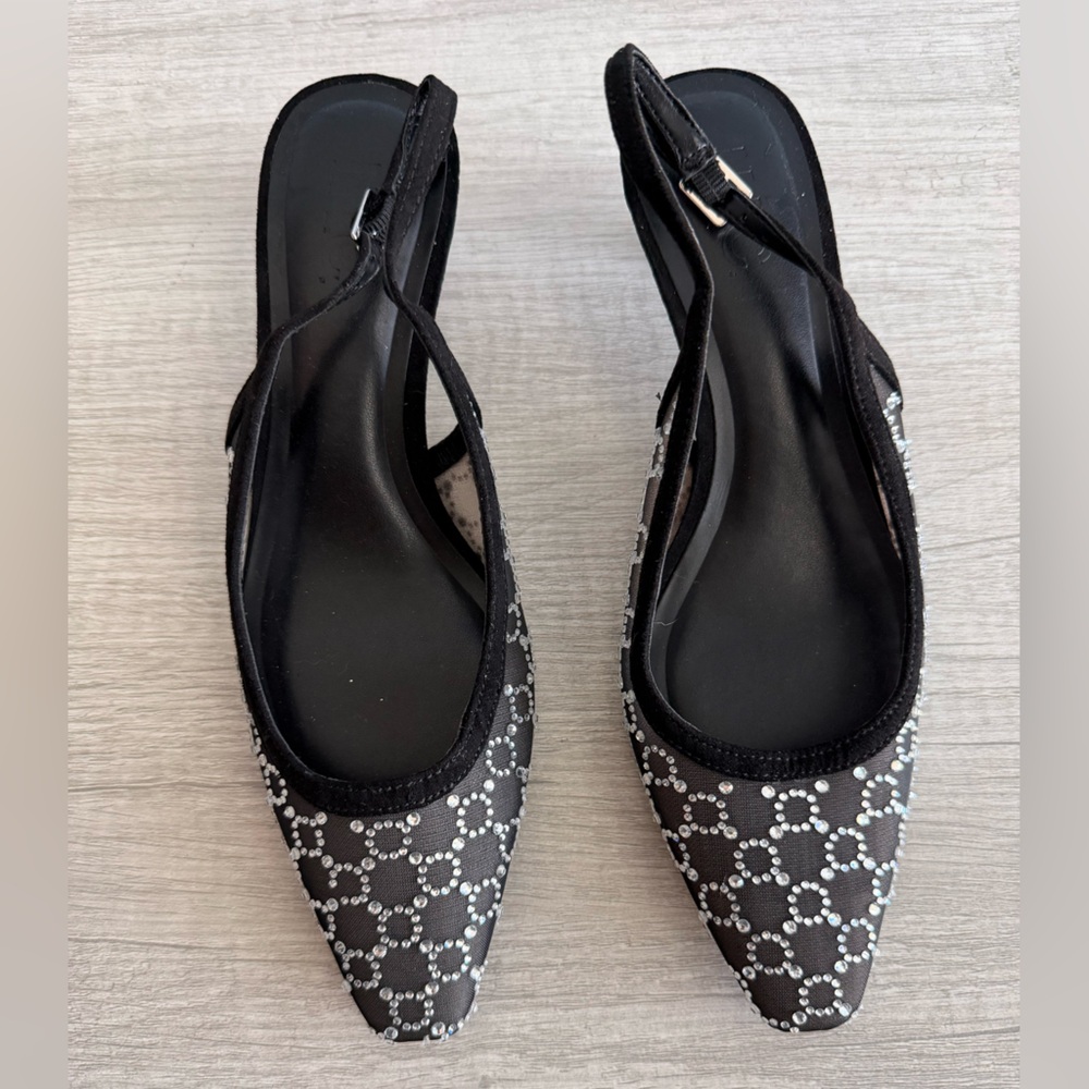 I.N.C. International Concepts Women's Black Mid Heel Slingback Pumps Size 6 - Picture 4 of 9